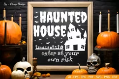 Halloween Farmhouse sign SVG | Halloween Tshirt SVG Product Image 1