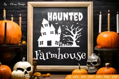 Halloween Farmhouse sign SVG | Halloween Tshirt SVG Product Image 1