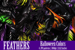 Halloween Patterns, Halloween Feathers Seamless Pattern, s1 Product Image 1