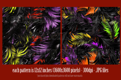 Halloween Patterns, Halloween Feathers Seamless Pattern, s1 Product Image 3