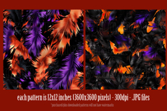 Halloween Patterns, Halloween Feathers Seamless Pattern, s11 Product Image 3