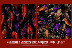 Halloween Patterns, Halloween Feathers Seamless Pattern, s14 Product Image 2