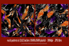 Halloween Patterns, Halloween Feathers Seamless Pattern, s18 Product Image 2