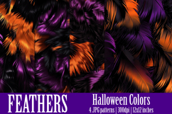 Halloween Patterns, Halloween Feathers Seamless Pattern, s19 Product Image 1