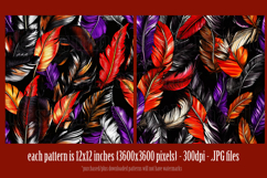 Halloween Patterns, Halloween Feathers Seamless Pattern, s3 Product Image 2