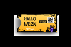 Halloween festival entry ticket template printable concept Product Image 2