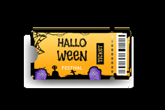 Halloween festival entry ticket template printable design Product Image 2