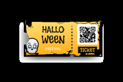 Halloween festival entry ticket template printable graphic Product Image 2