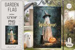 Halloween Garden flags|Halloween Sublimation pumpkin ghost Product Image 1