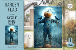 Trick or Treat Garden flags| Sublimation scarecrow crows Product Image 1