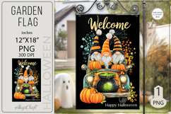 Garden flags welcome| Garden Flag Sublimation|gnomes truck Product Image 1