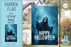 Happy halloween Garden flags| Sublimation skeleton| death Product Image 1