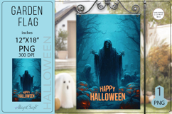 Happy halloween Garden flags| Sublimation skeleton| death Product Image 1