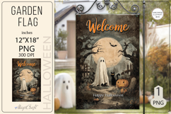 Halloween Garden flags|Halloween Sublimation pumpkin ghost Product Image 1