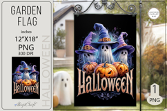 Halloween Garden flags|Garden Flag Sublimation pumpkin ghost Product Image 1
