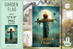 Trick or Treat halloween Garden flags| Sublimation scarecrow Product Image 1