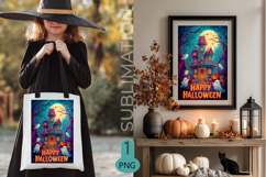 Halloween house Garden flags|Garden Flag Sublimation ghost Product Image 2