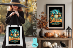 Halloween Garden flags|Halloween Sublimation pumpkin ghost Product Image 2