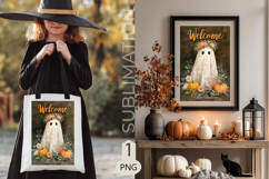 Halloween Garden flags|Halloween Sublimation pumpkin ghost Product Image 2