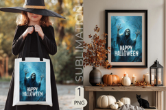 Happy halloween Garden flags| Sublimation skeleton| death Product Image 2