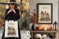 Halloween house Garden flags|Garden Flag Sublimation ghost Product Image 2