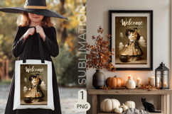 Welcome Garden flags|Halloween Sublimation pumpkin cat Product Image 2