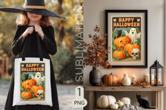 Halloween Garden flags|Halloween Sublimation pumpkin ghost Product Image 2