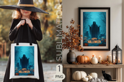 Happy halloween Garden flags| Sublimation skeleton| death Product Image 2