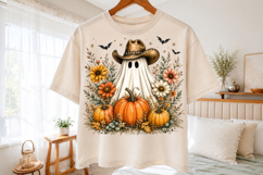 Halloween Floral Ghost Png, Halloween Spooky Season Png Product Image 2