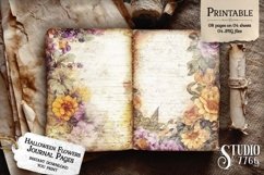 Halloween Flowers Junk Journal Pages Product Image 2