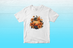 Halloween Flower Clipart - 10 Orange and Black Floral PNGs Product Image 6