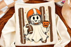 Halloween Football Ghost PNG,Retro Game Day Design Product Image 2