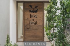 Trick or Treat with Halloween Face Door Sticker Product Image 1
