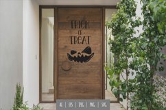 Trick or Treat with Halloween Face Door Sticker Product Image 1