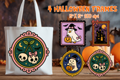 Coquette Halloween Vintage Frame Clipart Bundle | Spooky Product Image 5