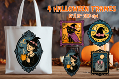 Coquette Halloween Vintage Frame Clipart Bundle | Spooky Product Image 8