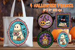 Coquette Halloween Vintage Frame Clipart Bundle | Spooky Product Image 10