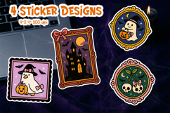 Halloween Vintage Frame Sticker Bundle | 48 Coquette Clipart Product Image 5