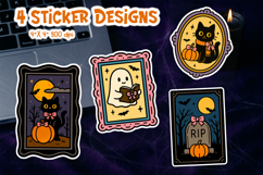 Halloween Vintage Frame Sticker Bundle | 48 Coquette Clipart Product Image 7