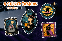 Halloween Vintage Frame Sticker Bundle | 48 Coquette Clipart Product Image 8
