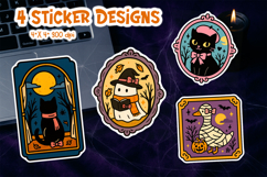Halloween Vintage Frame Sticker Bundle | 48 Coquette Clipart Product Image 9