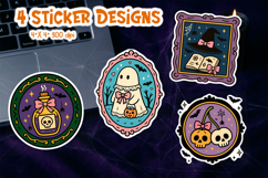 Halloween Vintage Frame Sticker Bundle | 48 Coquette Clipart Product Image 10