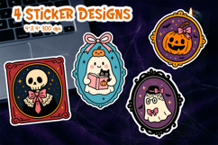 Halloween Vintage Frame Sticker Bundle | 48 Coquette Clipart Product Image 12
