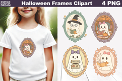 Halloween Frames Sublimation | Reading Book Lover Clipart Product Image 1