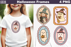 Halloween Ghost Frames Clipart | Hand Drawn Halloween Product Image 1