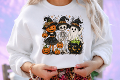 Halloween Friends Rhinestone PNG Design Product Image 2