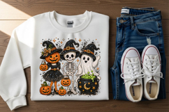 Halloween Friends Rhinestone PNG Design Product Image 3