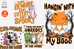 Halloween Ghost Boo with Sarcastic Saying Spooky Pumpkin Png Product Image 1
