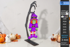 Halloween Funny Wiggly Décor Laser Cut | Hanging Witch SVG Product Image 1
