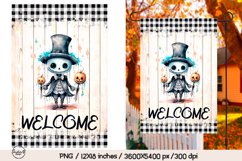 Cute skeleton, Halloween garden flag Product Image 1